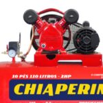 Compressor de Ar 110L 10pés 140LBS 2HP Red (110/220V) Mono Chiaperini - Imagem 2